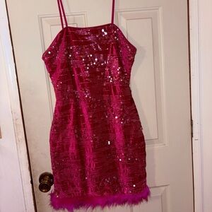 Zaful Vibrant Pink Sequin Dress